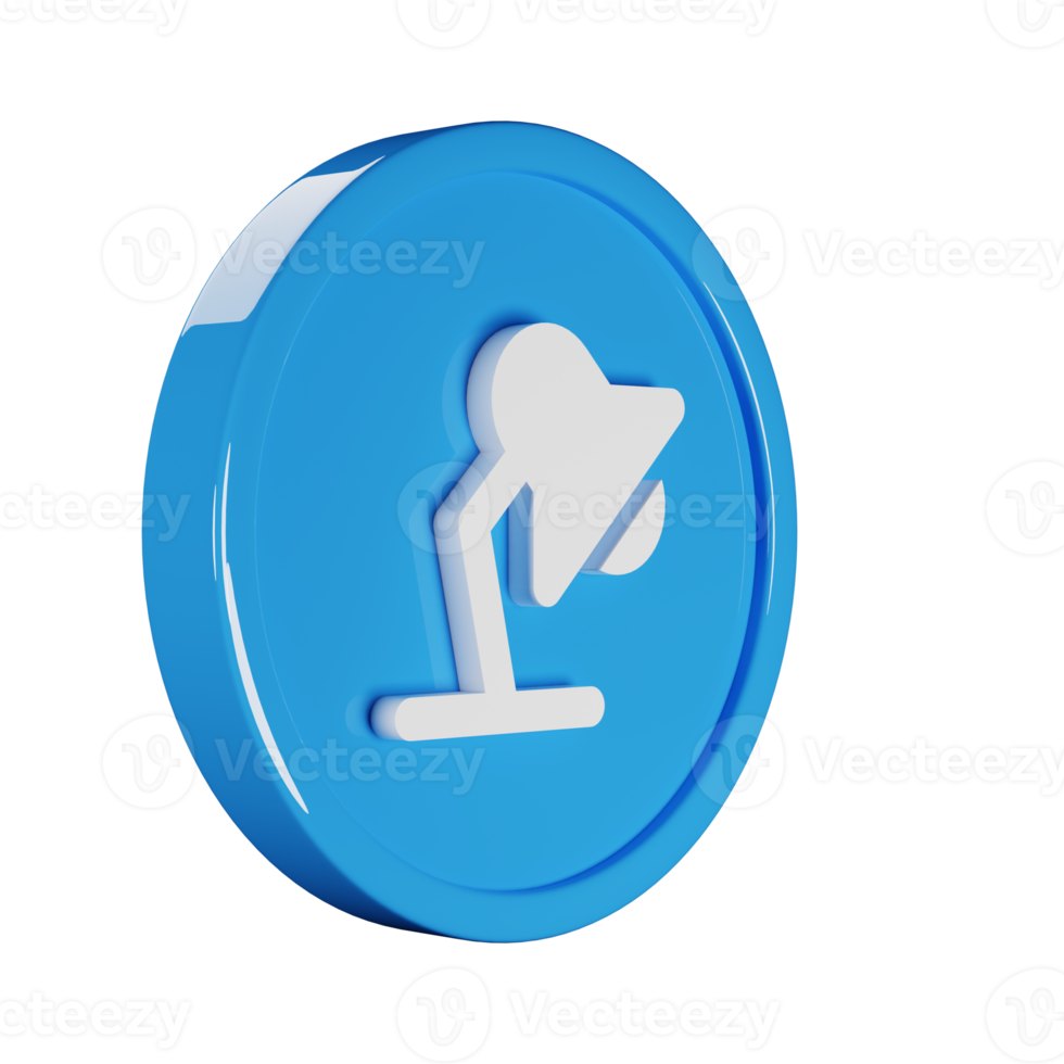 Lamp Desk Business Icon 3D Render Illustration png