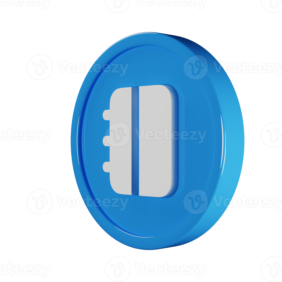 Notebook Business Icon 3D Render Illustration png