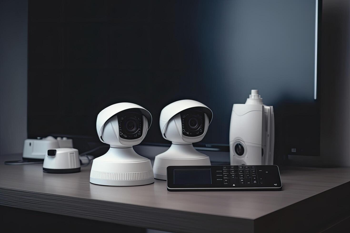 Professional home cctv and security cameras. photo