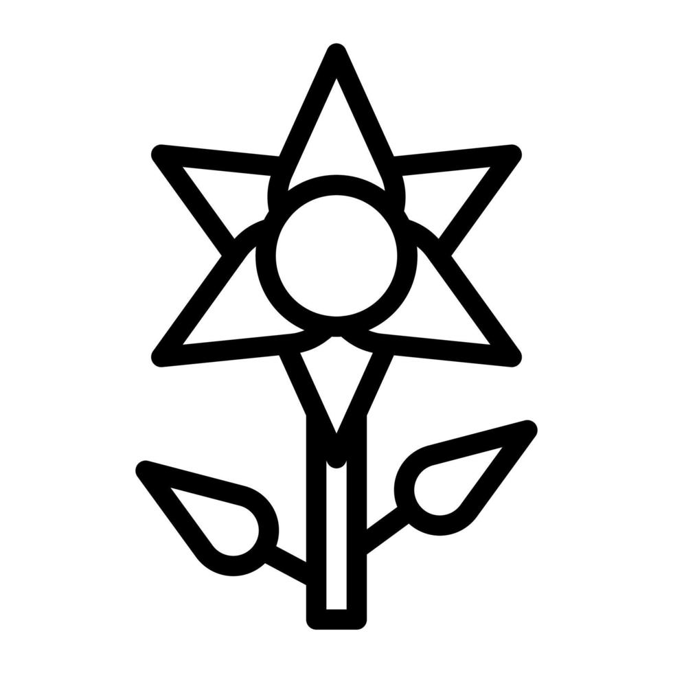 flower icon outline black colour mother day symbol illustration. vector