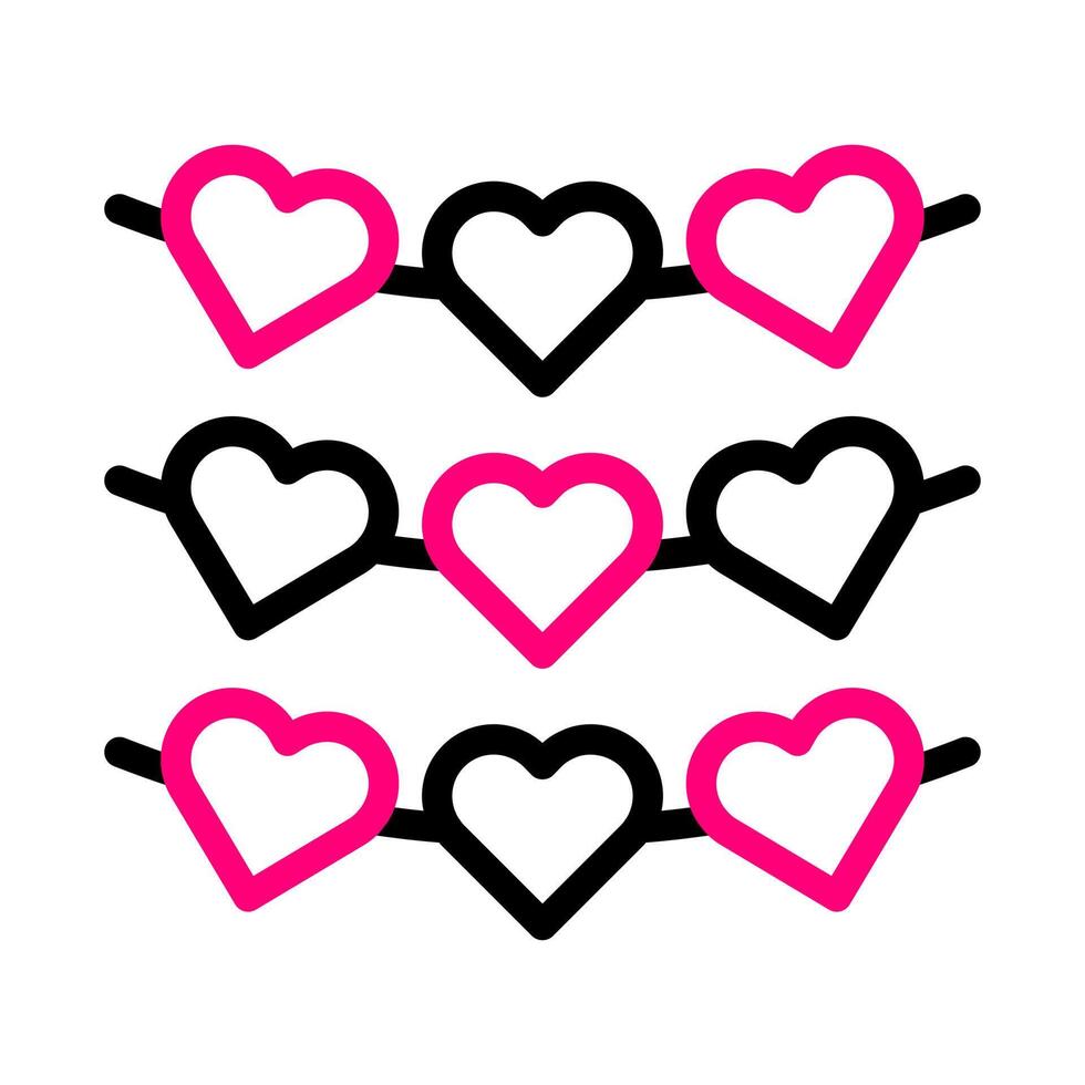 decoration icon duocolor black pink colour mother day symbol illustration. vector
