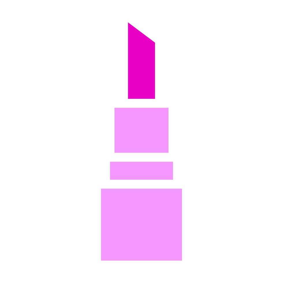 lápiz labial icono sólido duocolor rosado color madre día símbolo ilustración. vector