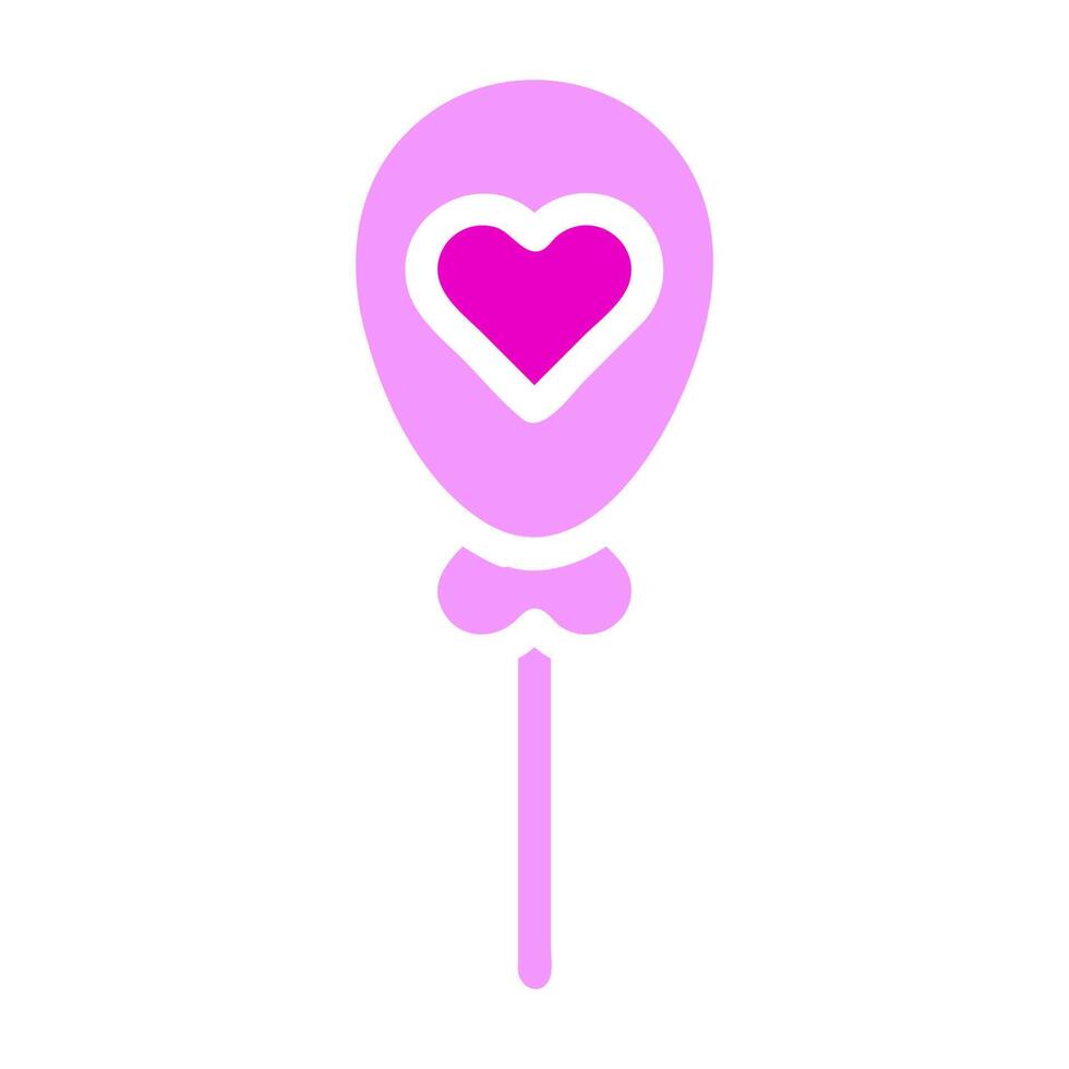 balloon icon solid pink colour mother day symbol illustration. vector