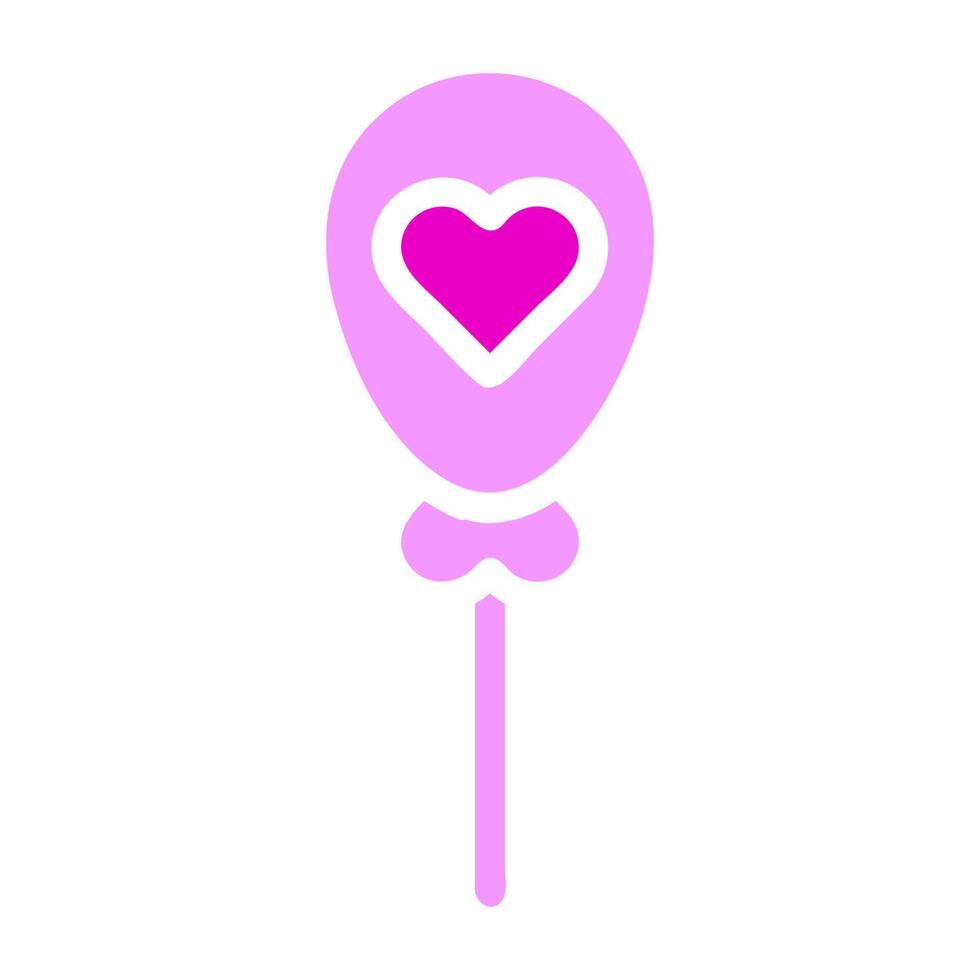 balloon icon solid pink colour mother day symbol illustration. vector