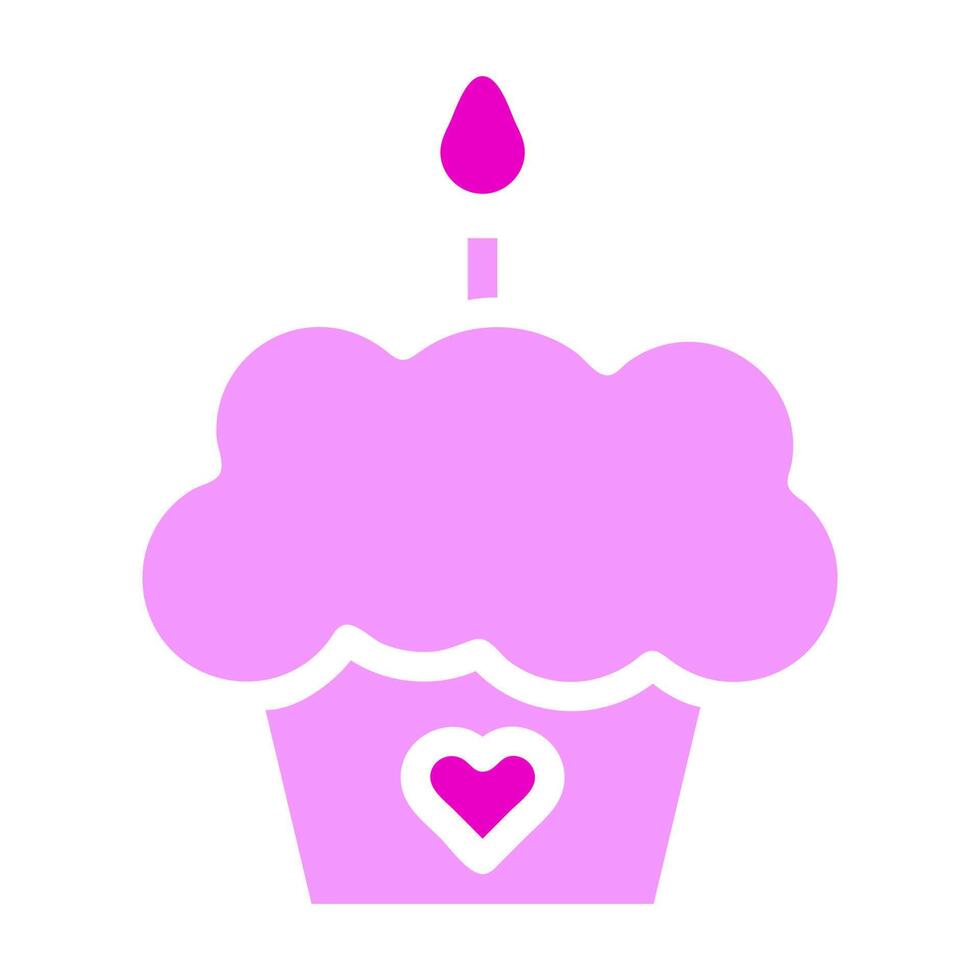 cake icon solid pink colour mother day symbol illustration. vector