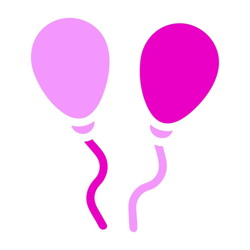 balloon icon solid pink colour mother day symbol illustration. vector