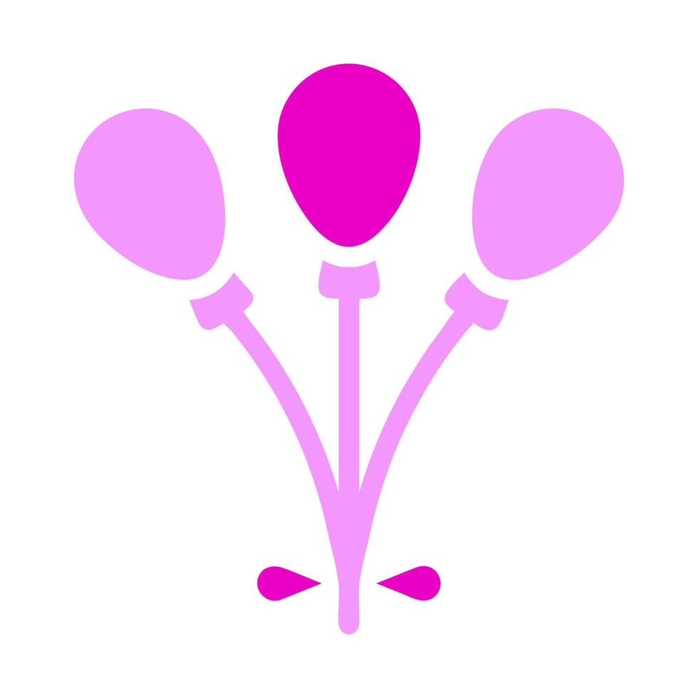 balloon icon solid pink colour mother day symbol illustration. vector