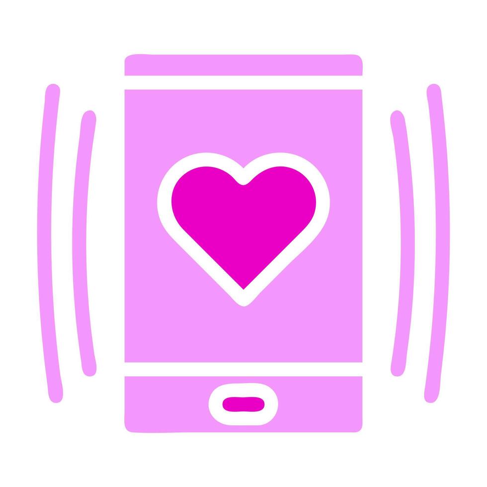 phone mom icon solid pink colour mother day symbol illustration. vector