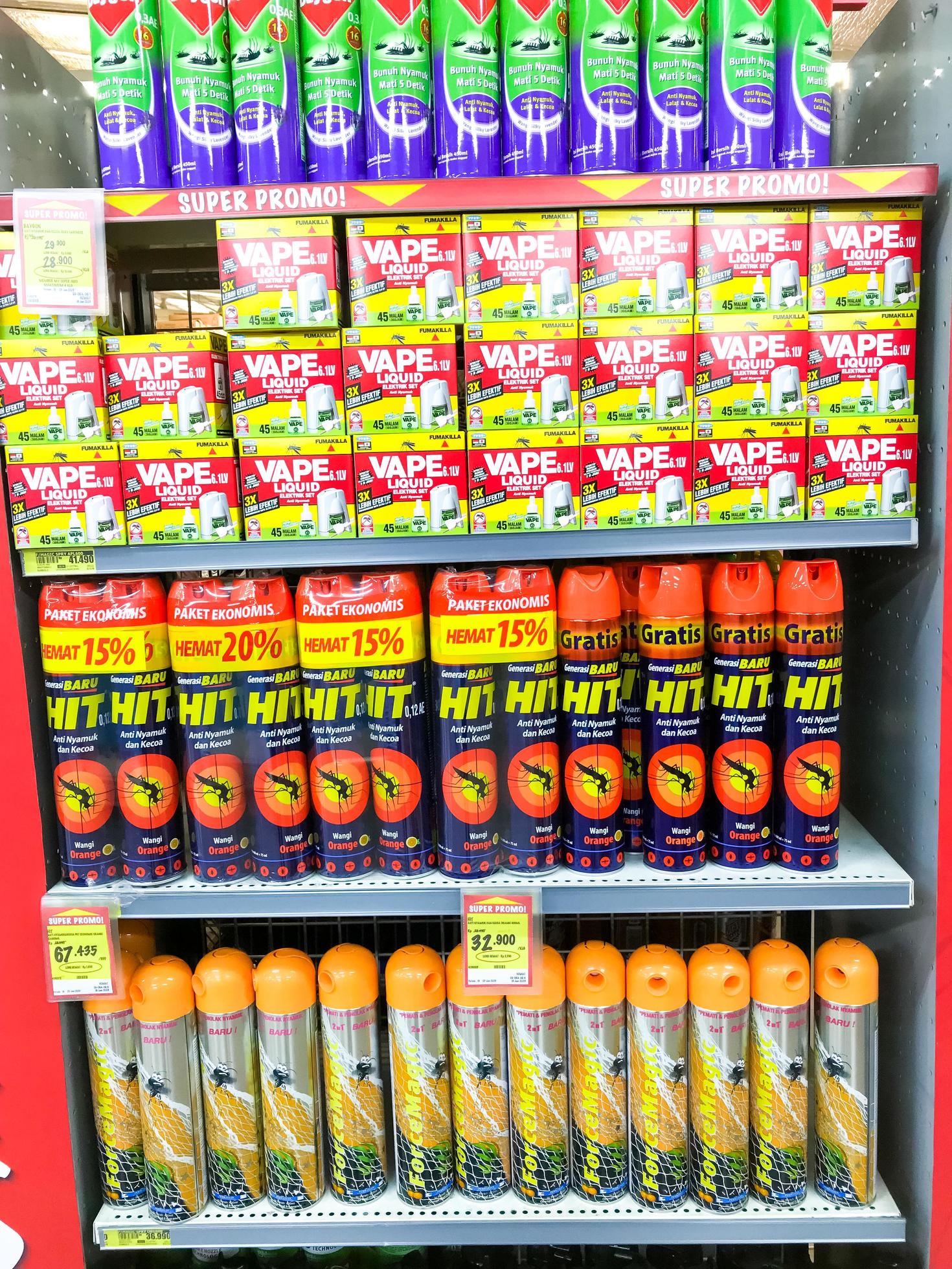 Surakarta, Indonesia January 2023, Insect repellent spray on