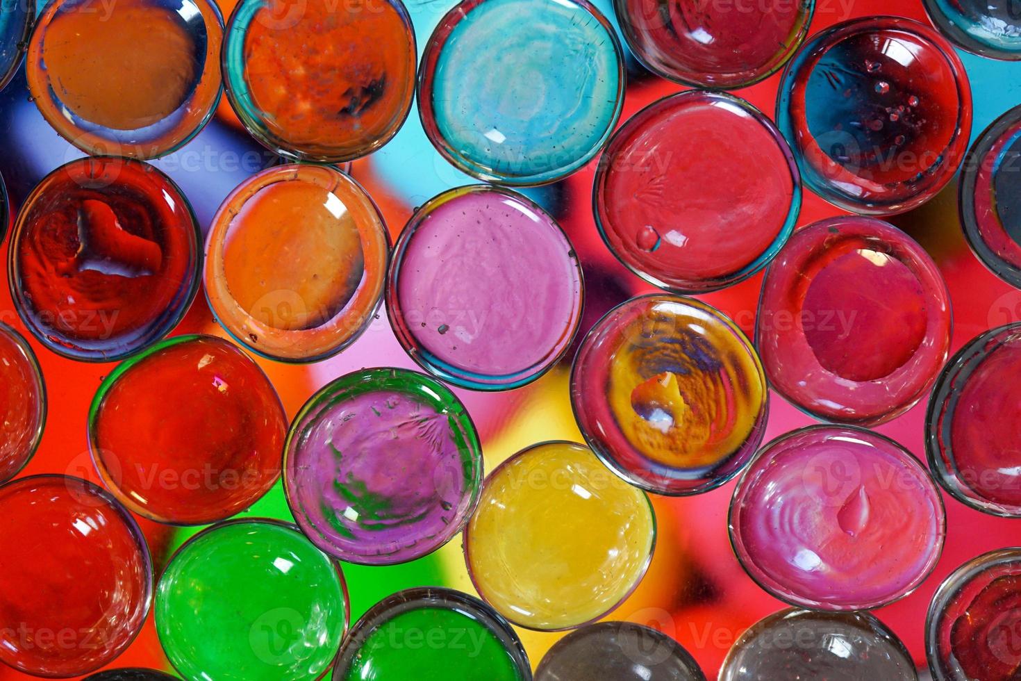 multi colored crystal bubbles, colorful background photo