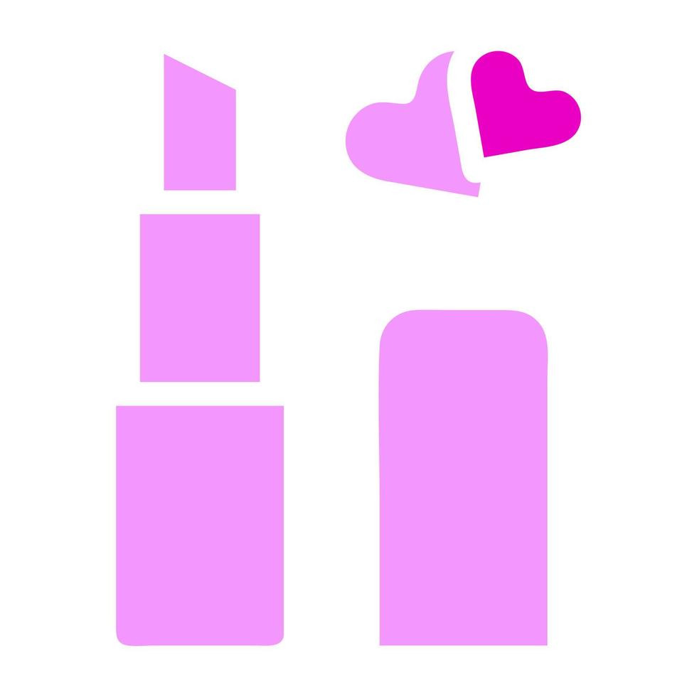 lipstick icon solid duocolor pink colour mother day symbol illustration. vector