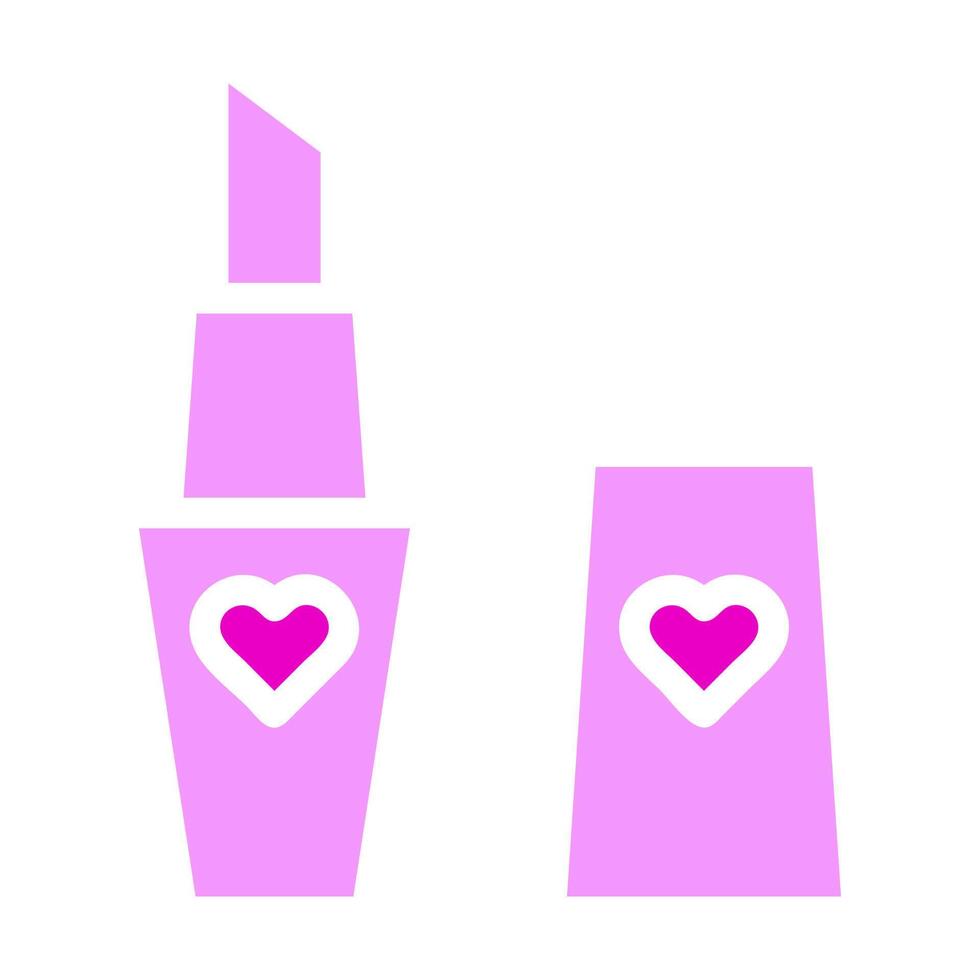lipstick icon solid duocolor pink colour mother day symbol illustration. vector