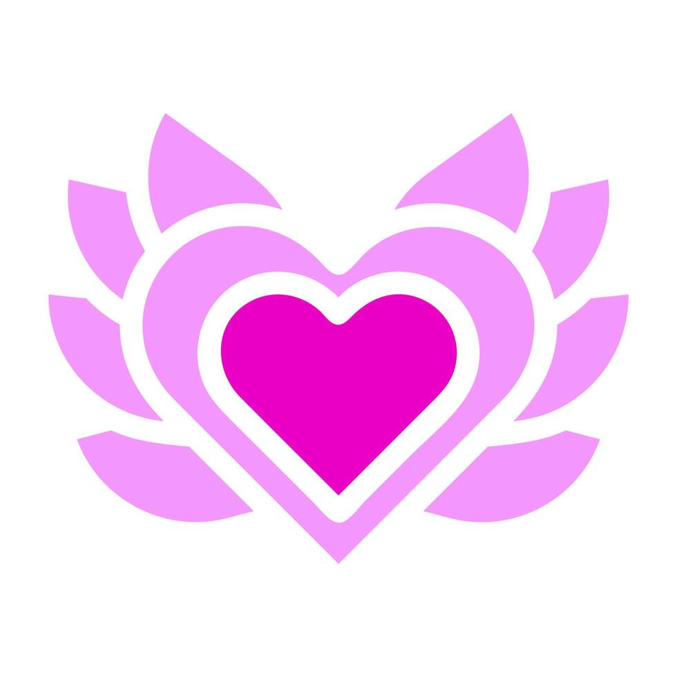 decoration icon solid pink colour mother day symbol illustration. vector