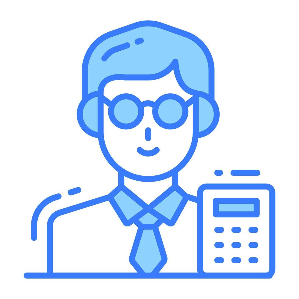 Modern vector design of accountant, professional worker avatar