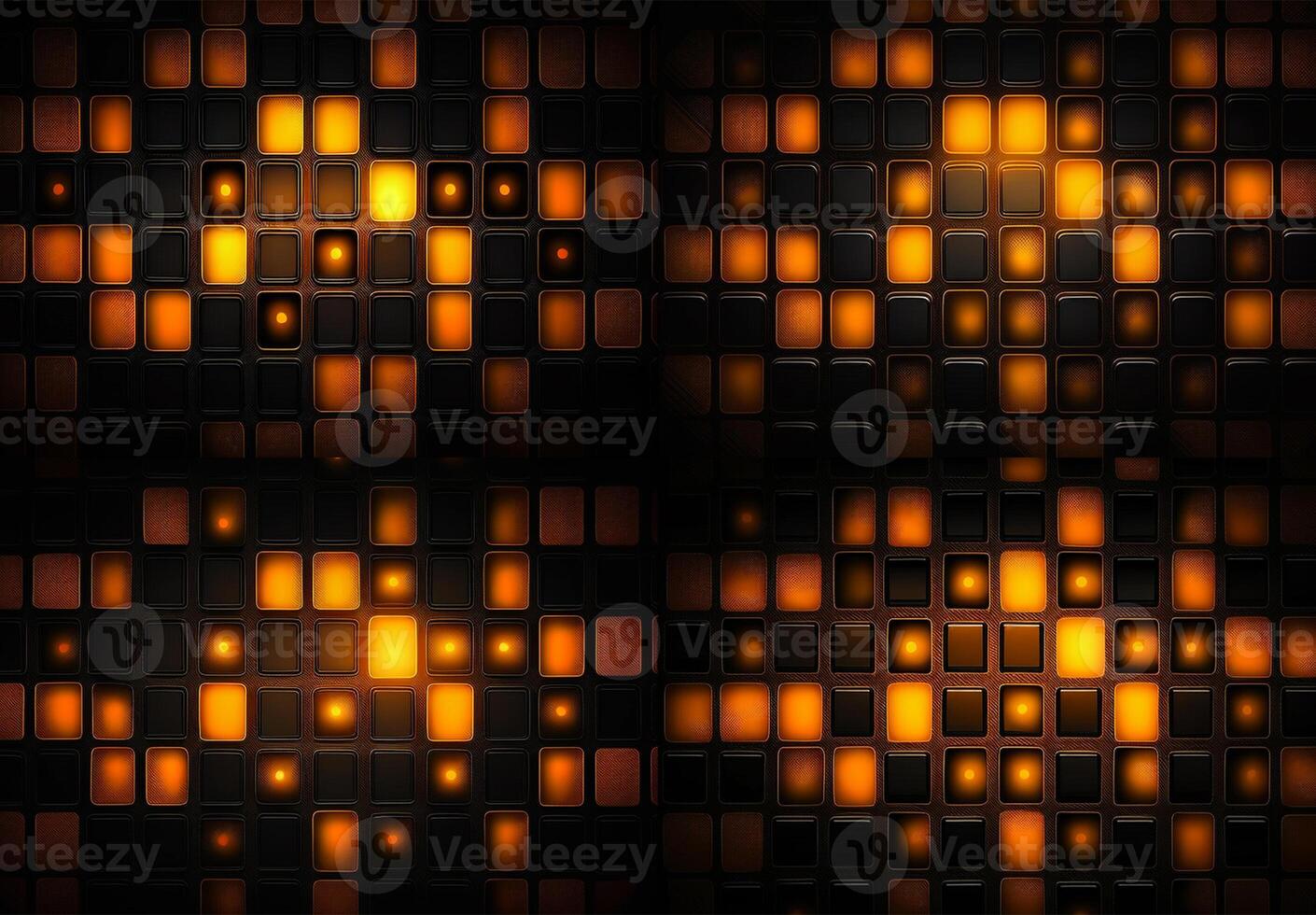 Abstract yellow orange and dark rectangles on black background - image photo