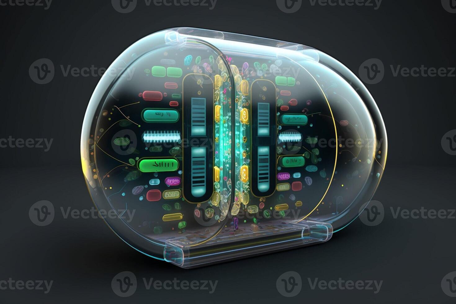 Medical technology diagnostics concept.medical equipment of the future. tissue regeneration capsule. photo