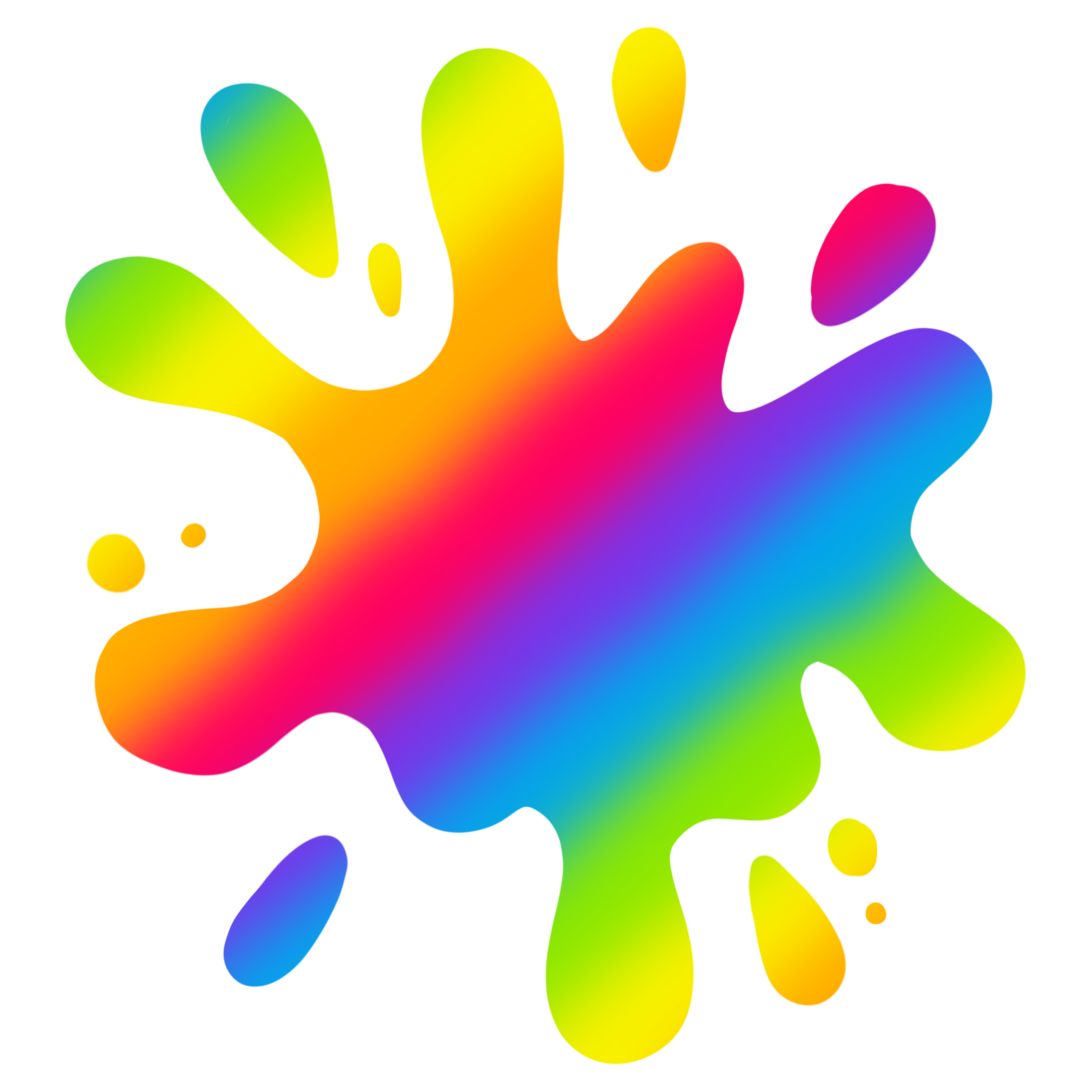 Color Png Transparent - Paint Splatter Rainbow PNG Image With