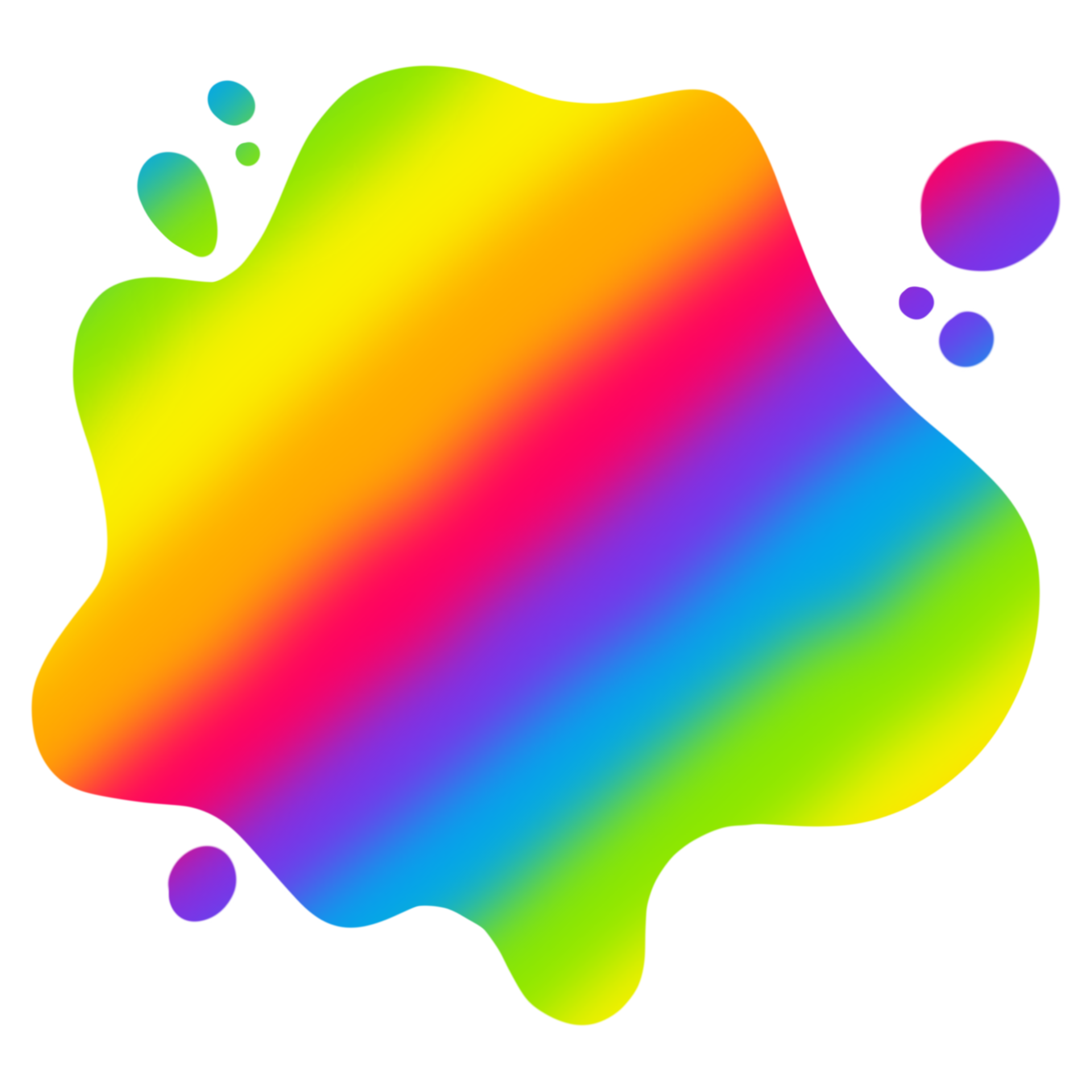 Color Png Transparent - Paint Splatter Rainbow PNG Image With