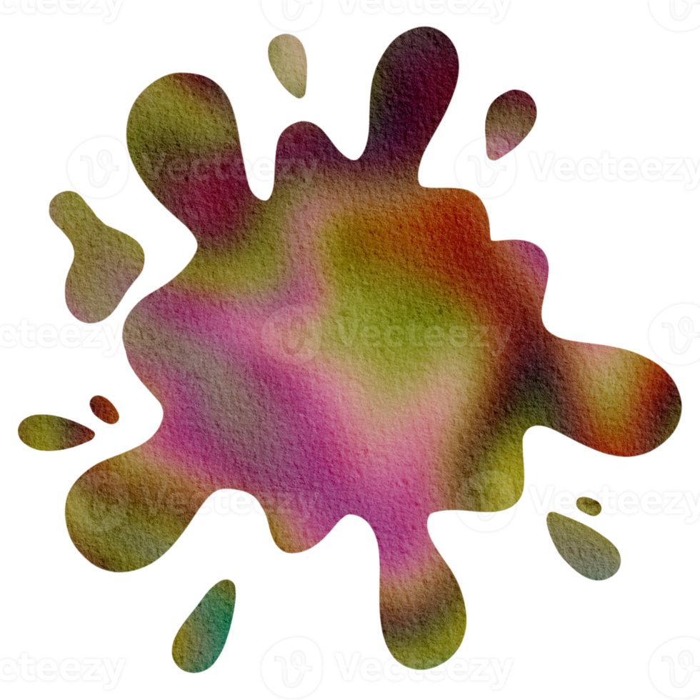 regenboog waterverf plons verf bekladden achtergrond cirkel, abstract grunge papier structuur png