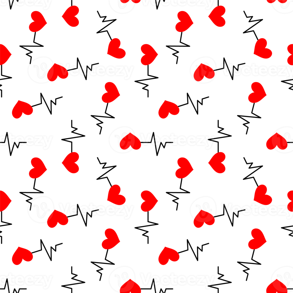 heartbeat seamless pattern png