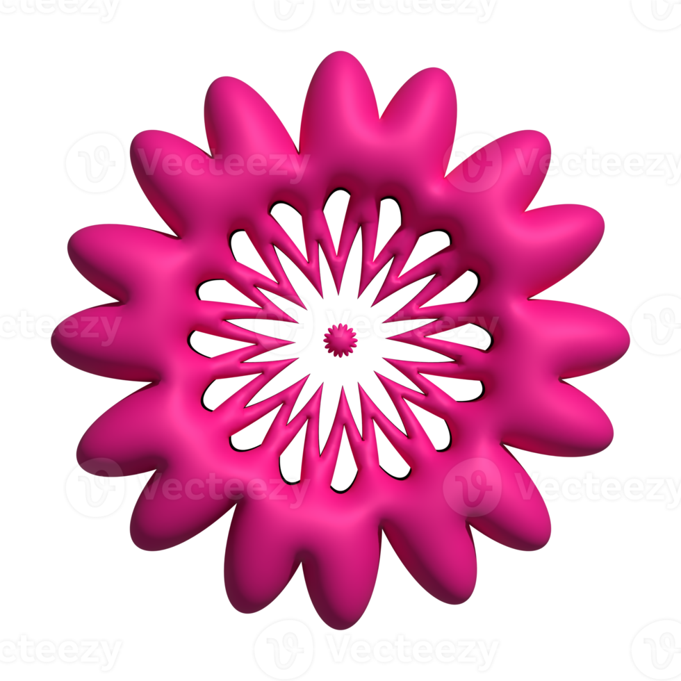 3D flower isolated png