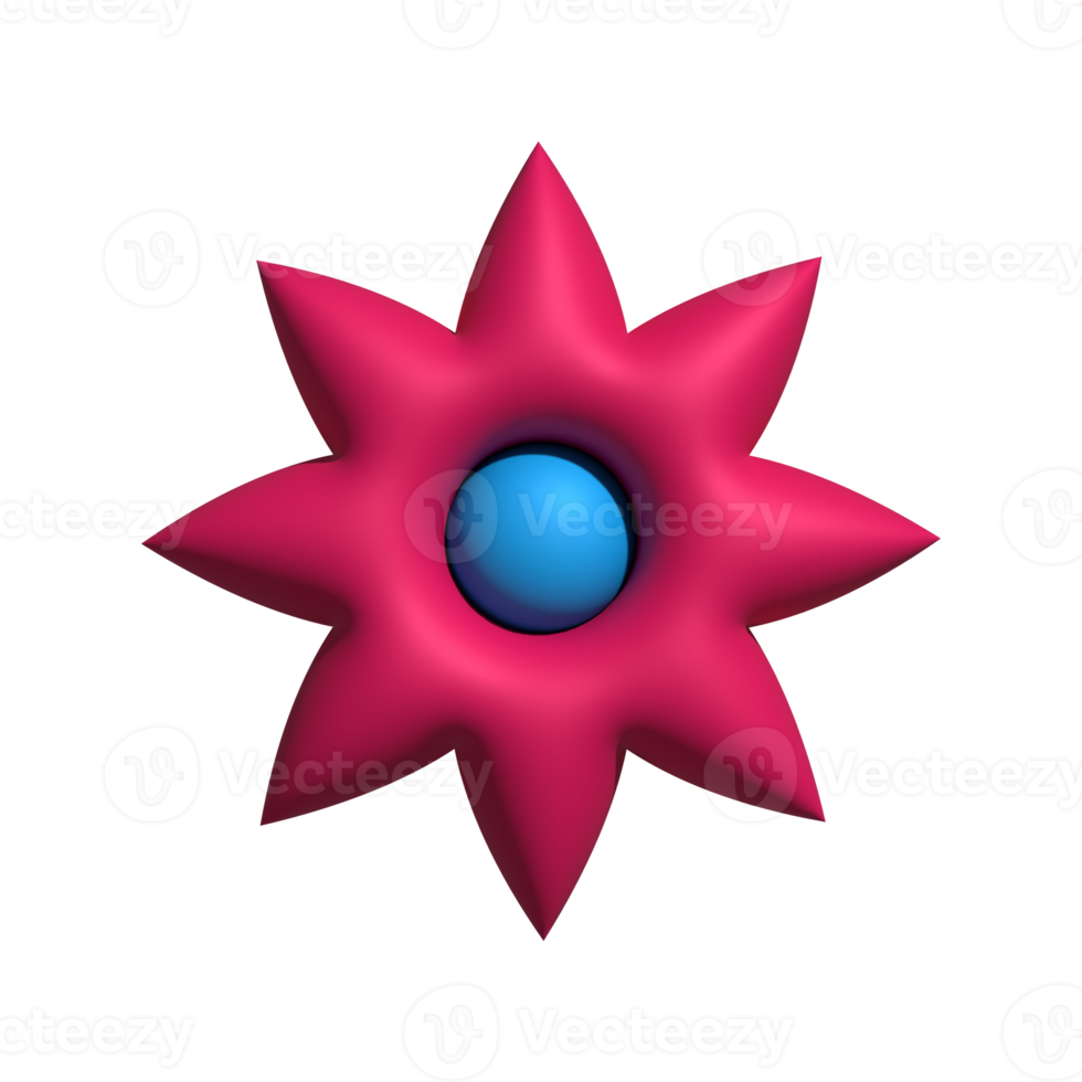 3d flor isolado png