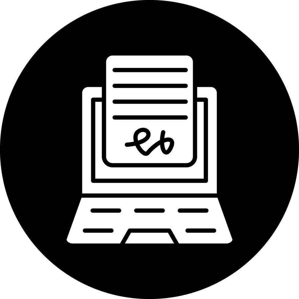 Online Agreement Vector Icon Design