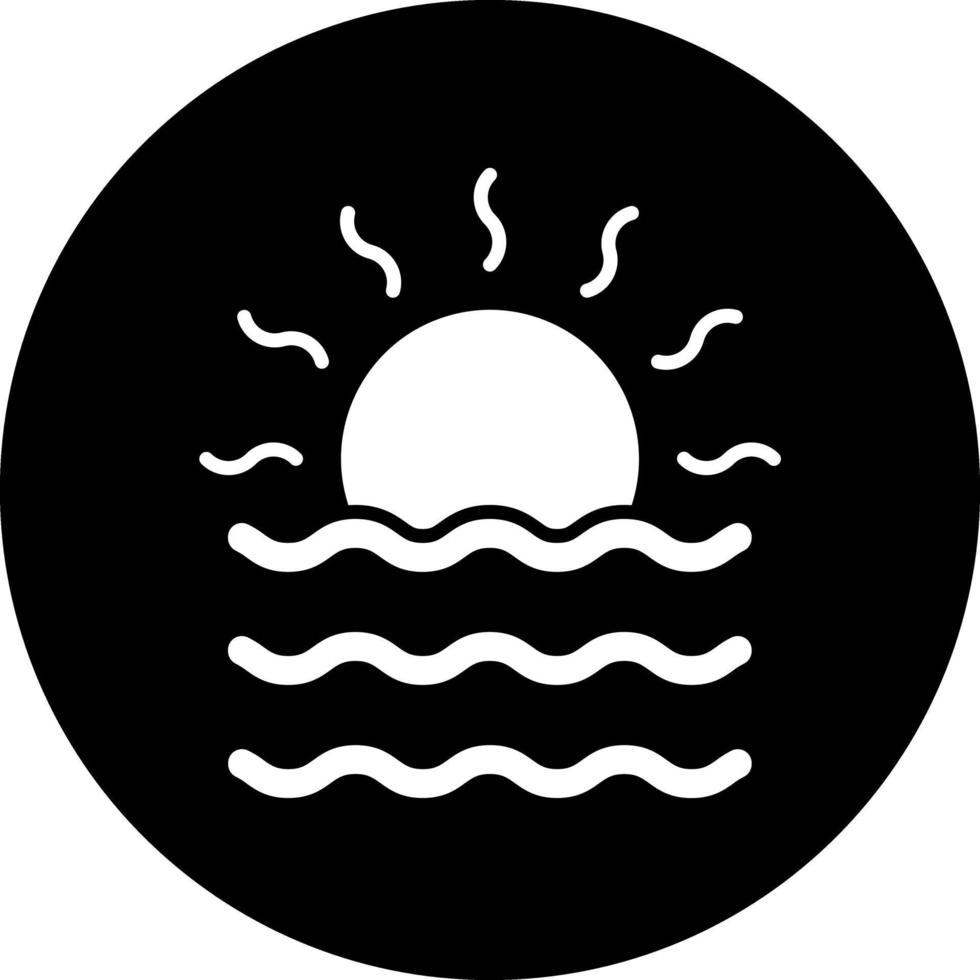 diseño de icono de vector de puesta de sol