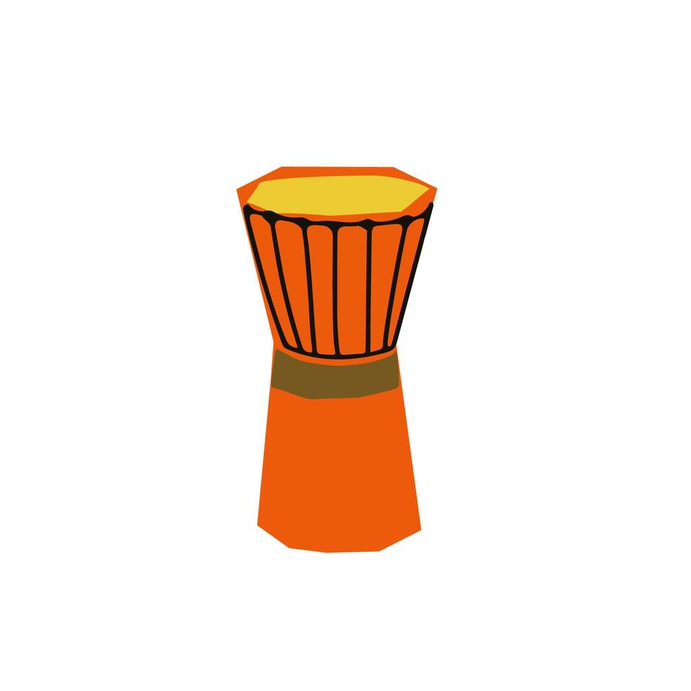 ilustración de musical instrumento tambor en corte estilo aislado en blanco antecedentes vector