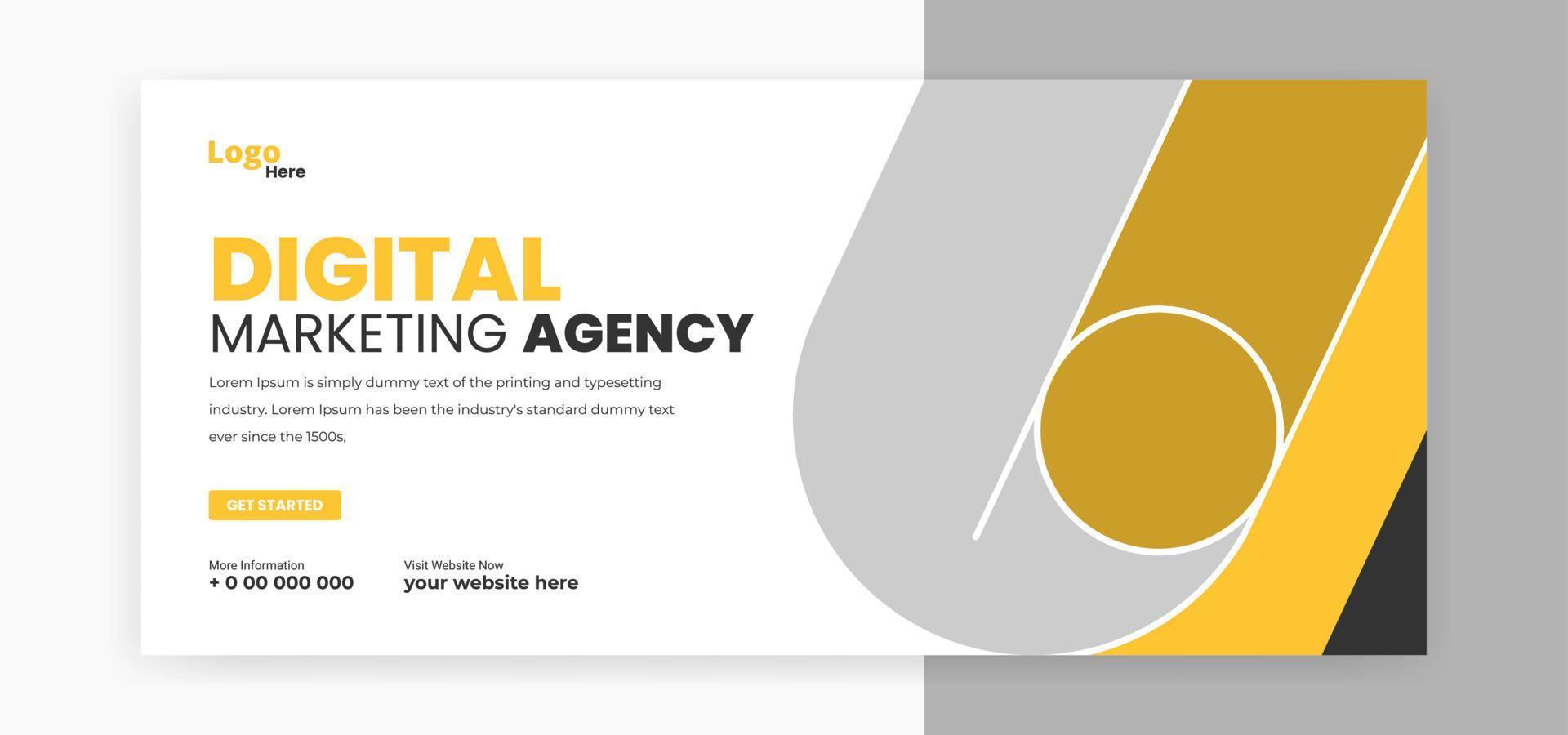 digital marketing social media cover banner web banner template design vector