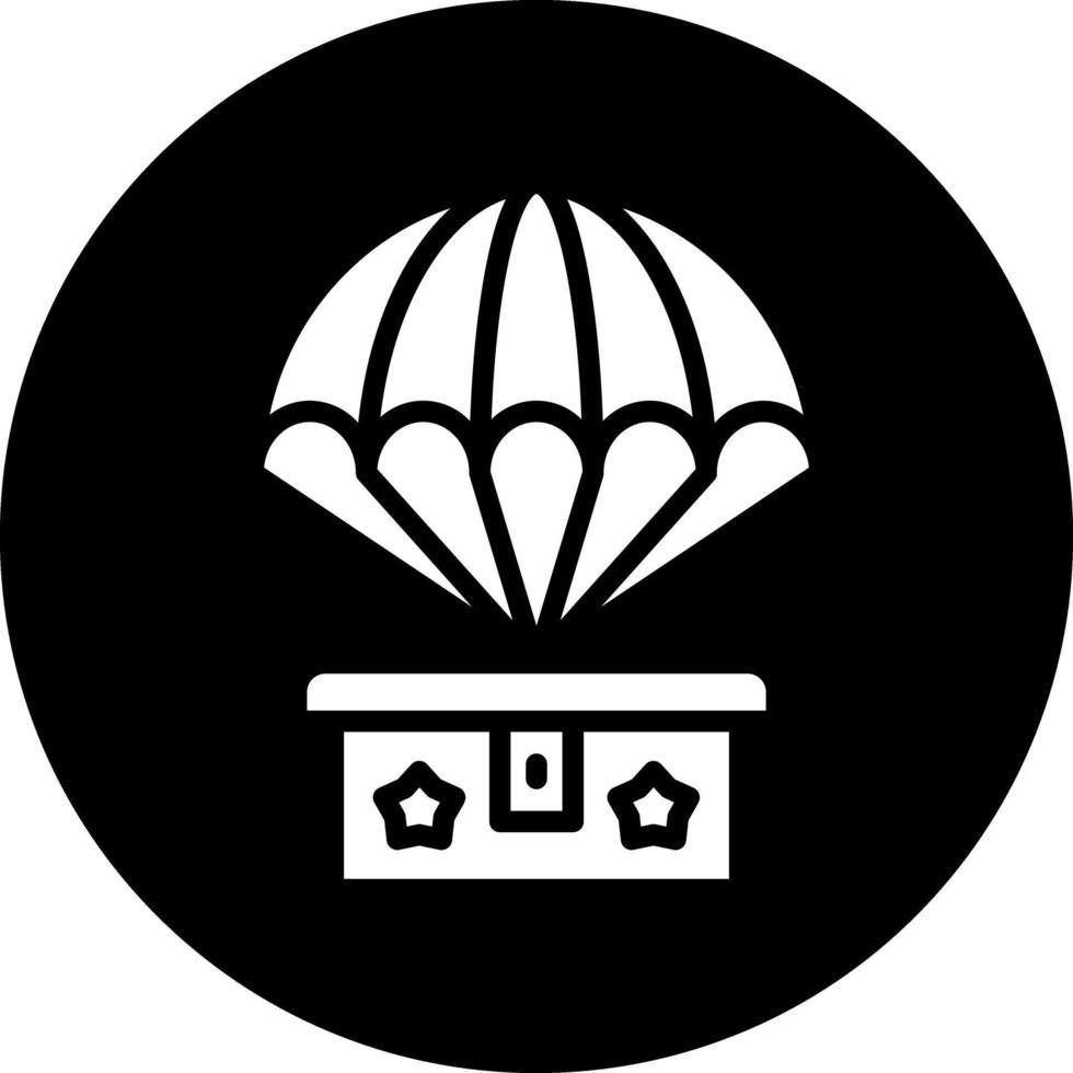 Army Parachute Vector Icon Design