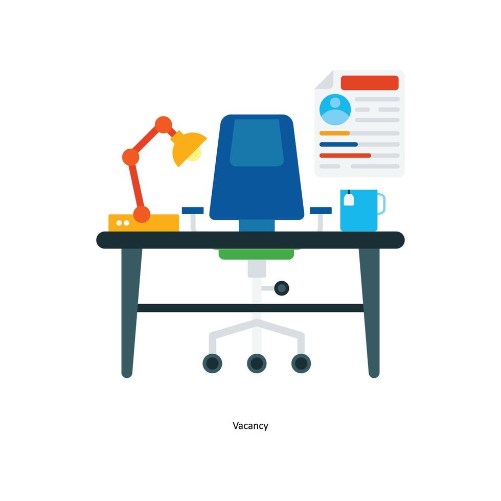 Vacancy Vector Flat Icons. Simple stock illustration stock