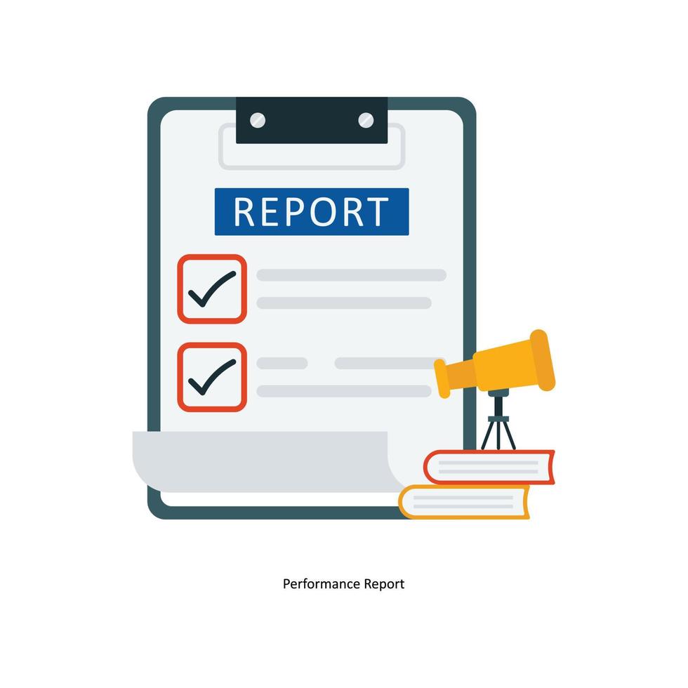 Performance Report Vector Flat Icons. Simple stock illustration stock