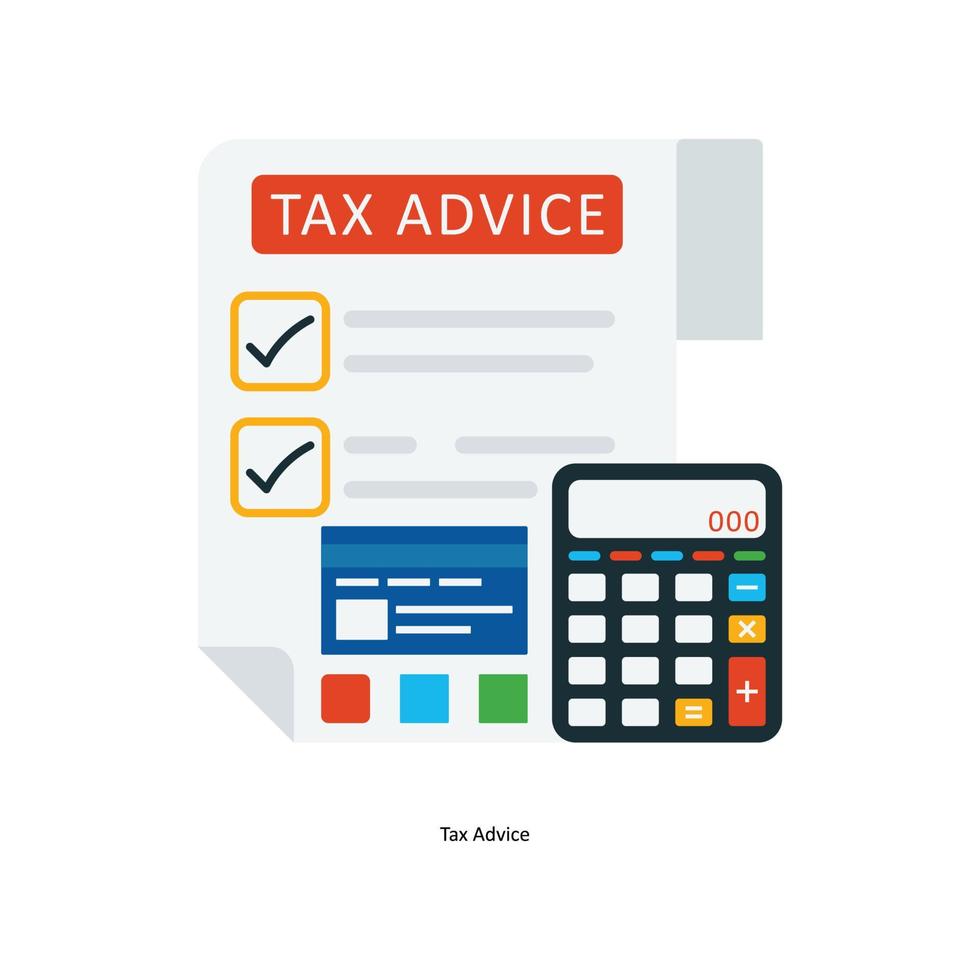 Tax Advice Vector Flat Icons. Simple stock illustration stock
