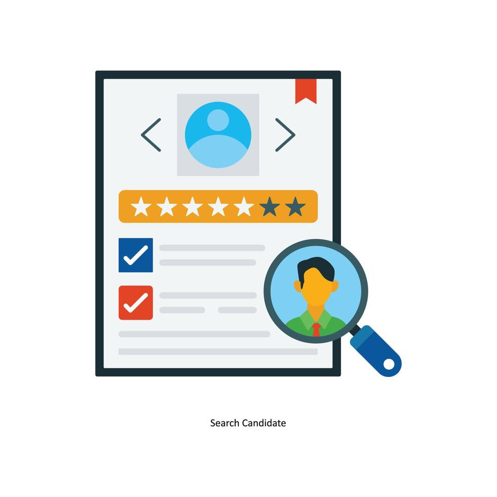 Search Candidate Vector Flat Icons. Simple stock illustration stock