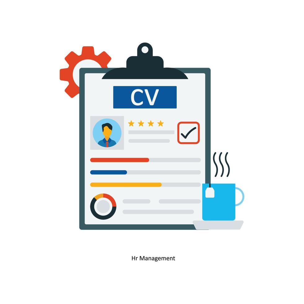 Hr Management Vector Flat Icons. Simple stock illustration stock