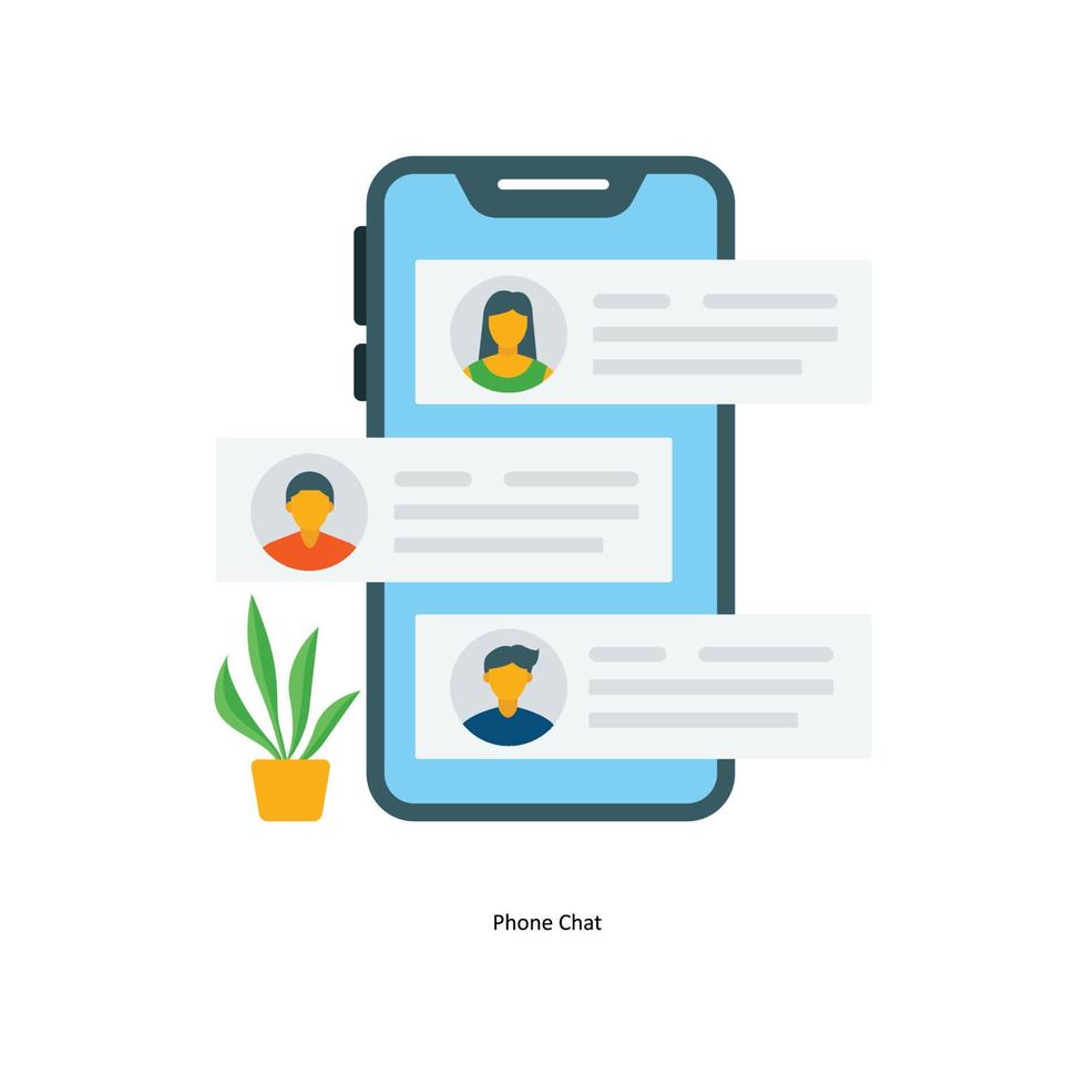 Phone Chat Vector Flat Icons. Simple stock illustration stock