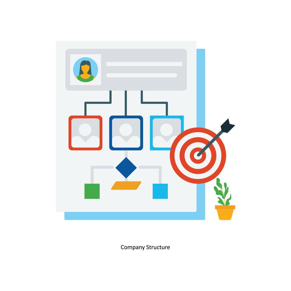Company Structure Vector Flat Icons. Simple stock illustration stock