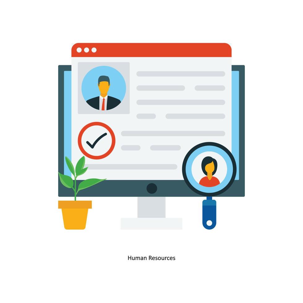Human Resources Vector Flat Icons. Simple stock illustration stock