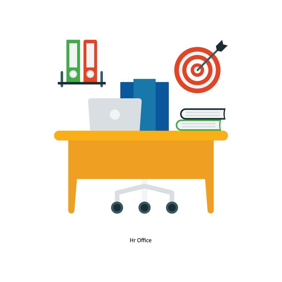Hr Office Vector Flat Icons. Simple stock illustration stock
