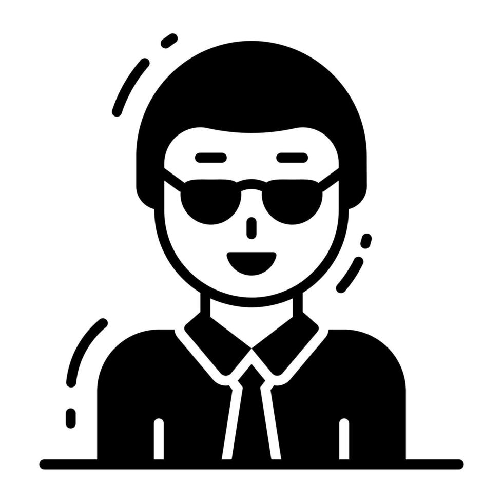 moderno estilo vector de profesor, profesional trabajador avatar