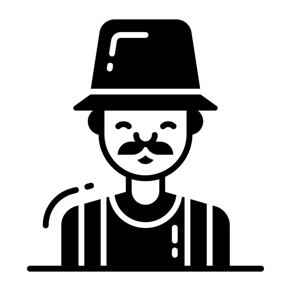 Farmer vector design in modern style isolated on white background