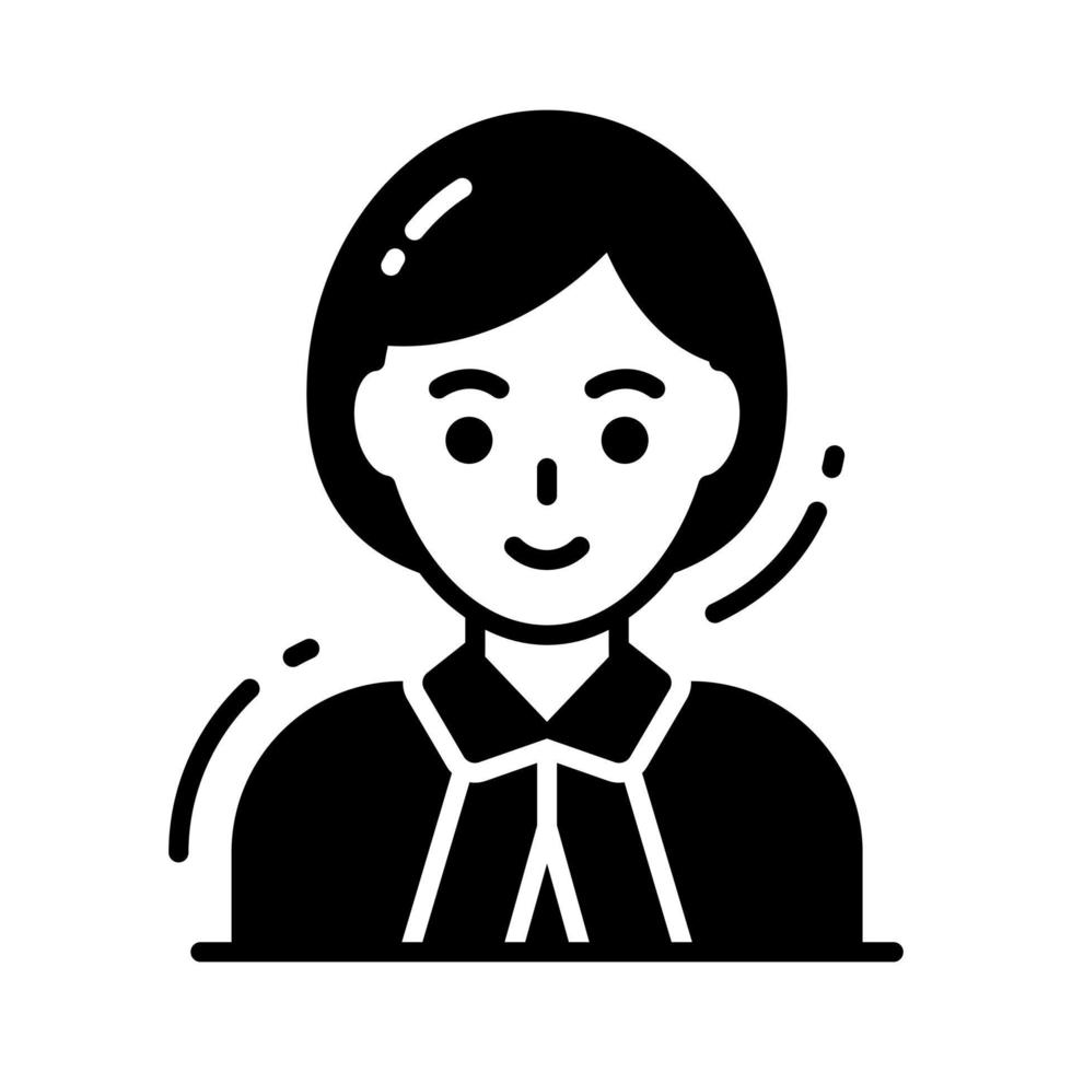 Female lawyer vector, professional worker avatar vector