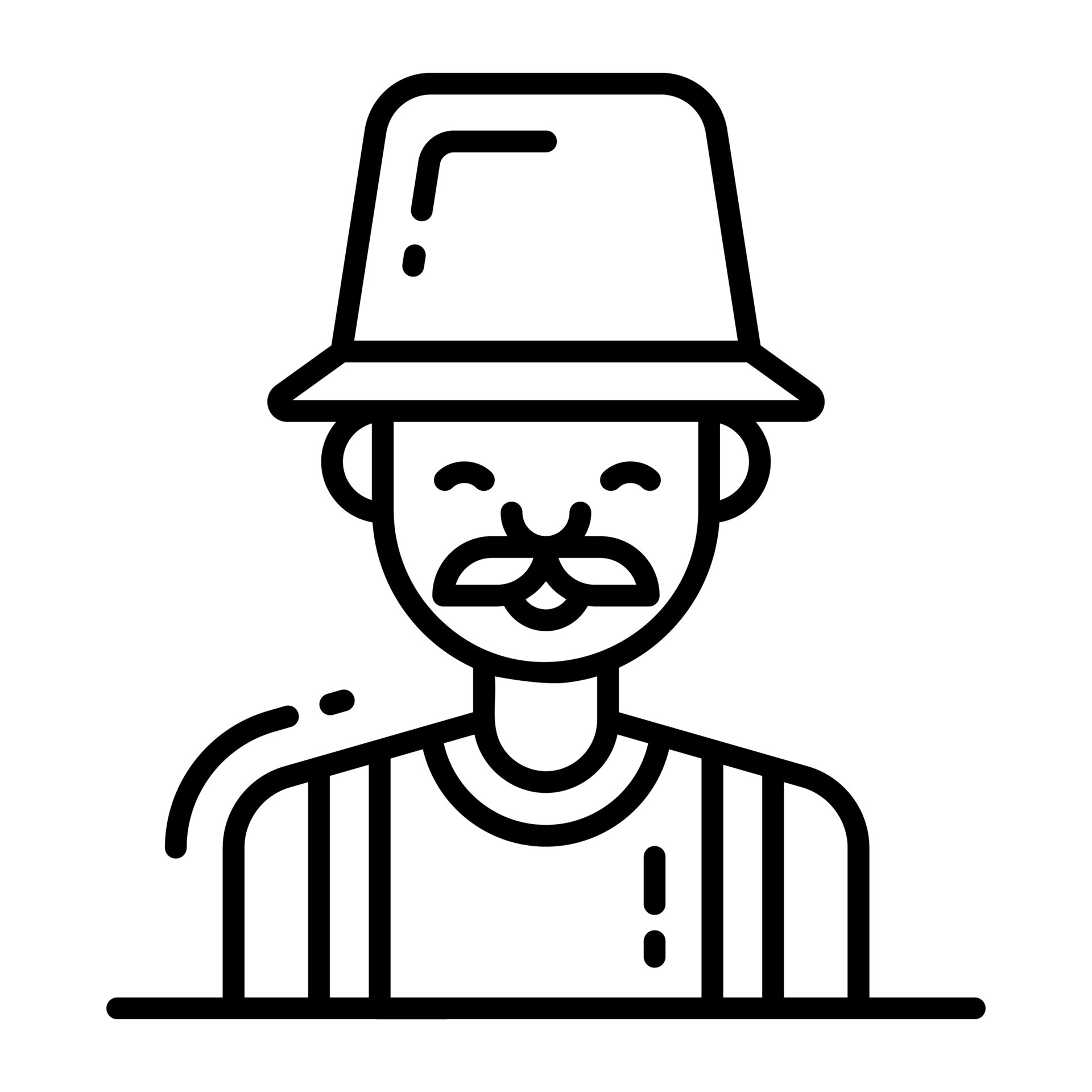 Farmer vector design in modern style isolated on white background