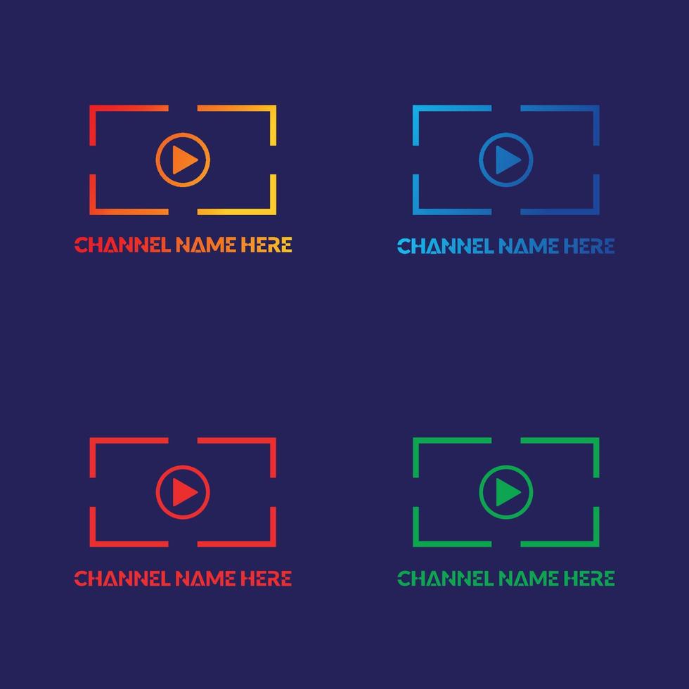 Channel logo and video logo design. vector