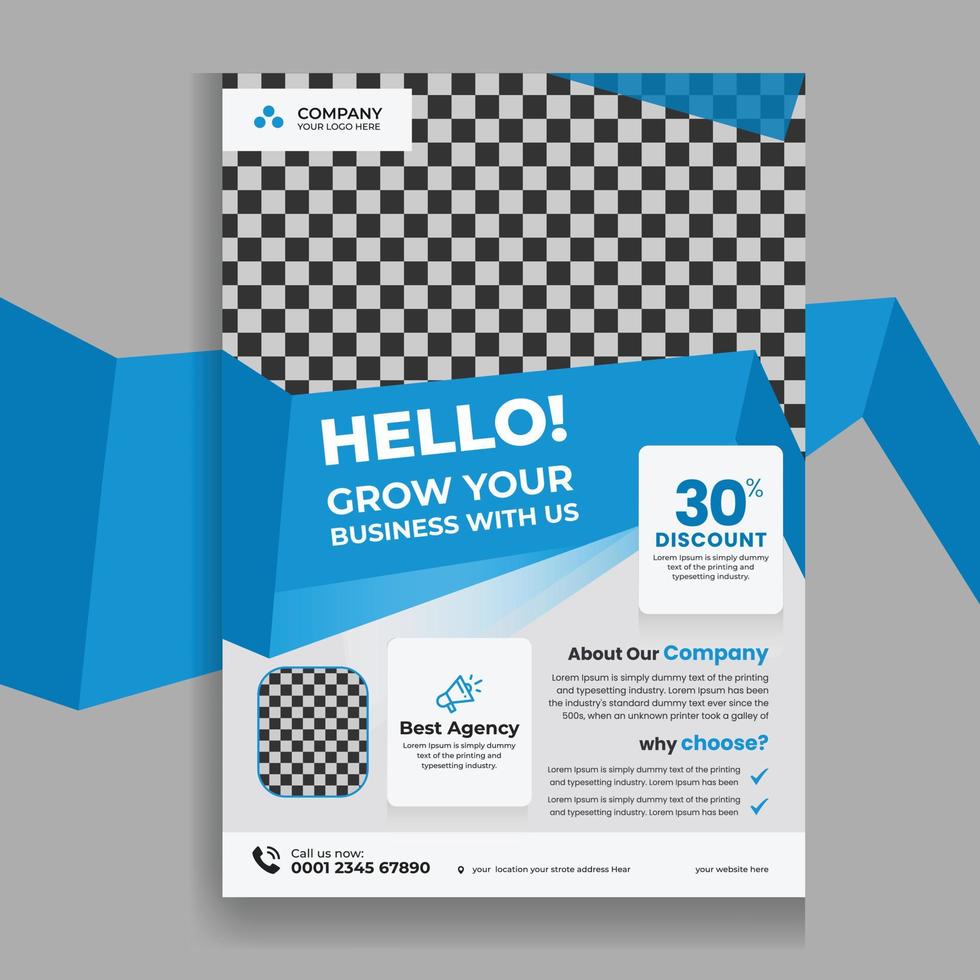 Business Marketing Flyer Template, Geometric shape Flyer Circle Abstract Colorful concepts, poster flyer pamphlet brochure cover design layout space, Creative Design, IT company flyer and editable. vector