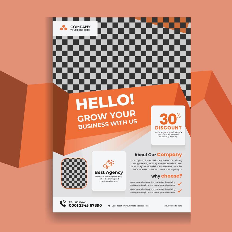 Business Marketing Flyer Template, Geometric shape Flyer Circle Abstract Colorful concepts, poster flyer pamphlet brochure cover design layout space, Creative Design, IT company flyer and editable. vector