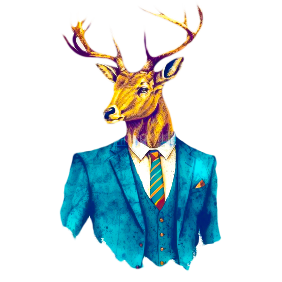 deer fashion illustration png