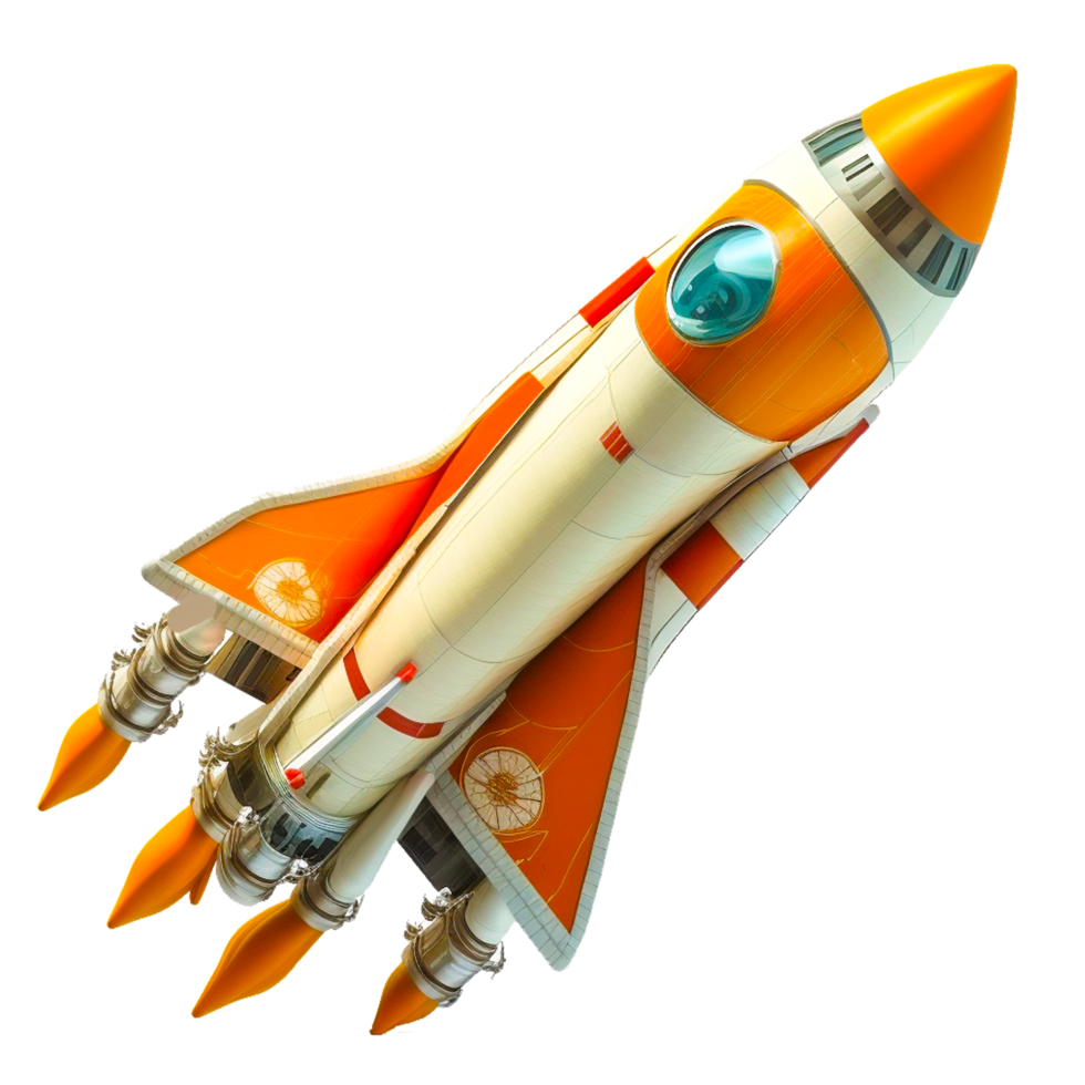 3d space rocket free illustration png