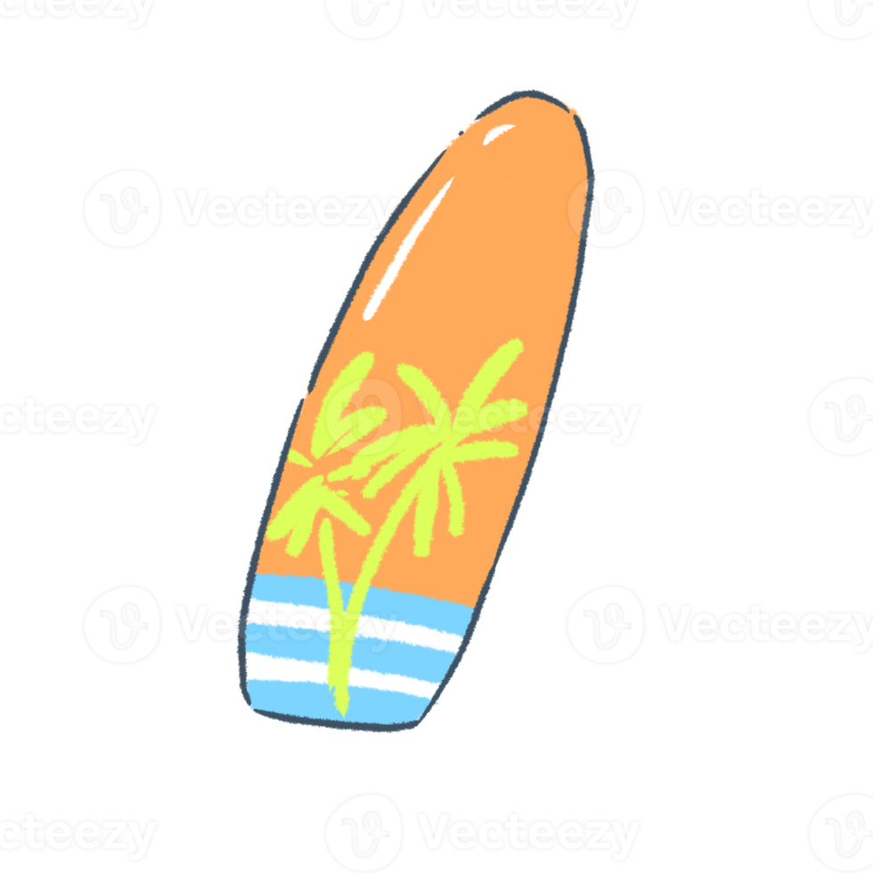 Surfbrett Hand Zeichnung png